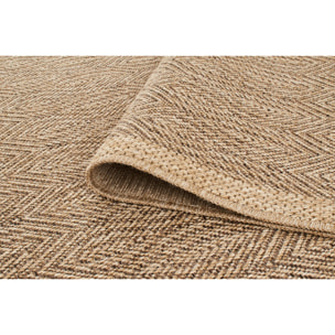 Tapis moderne effet jute naturel