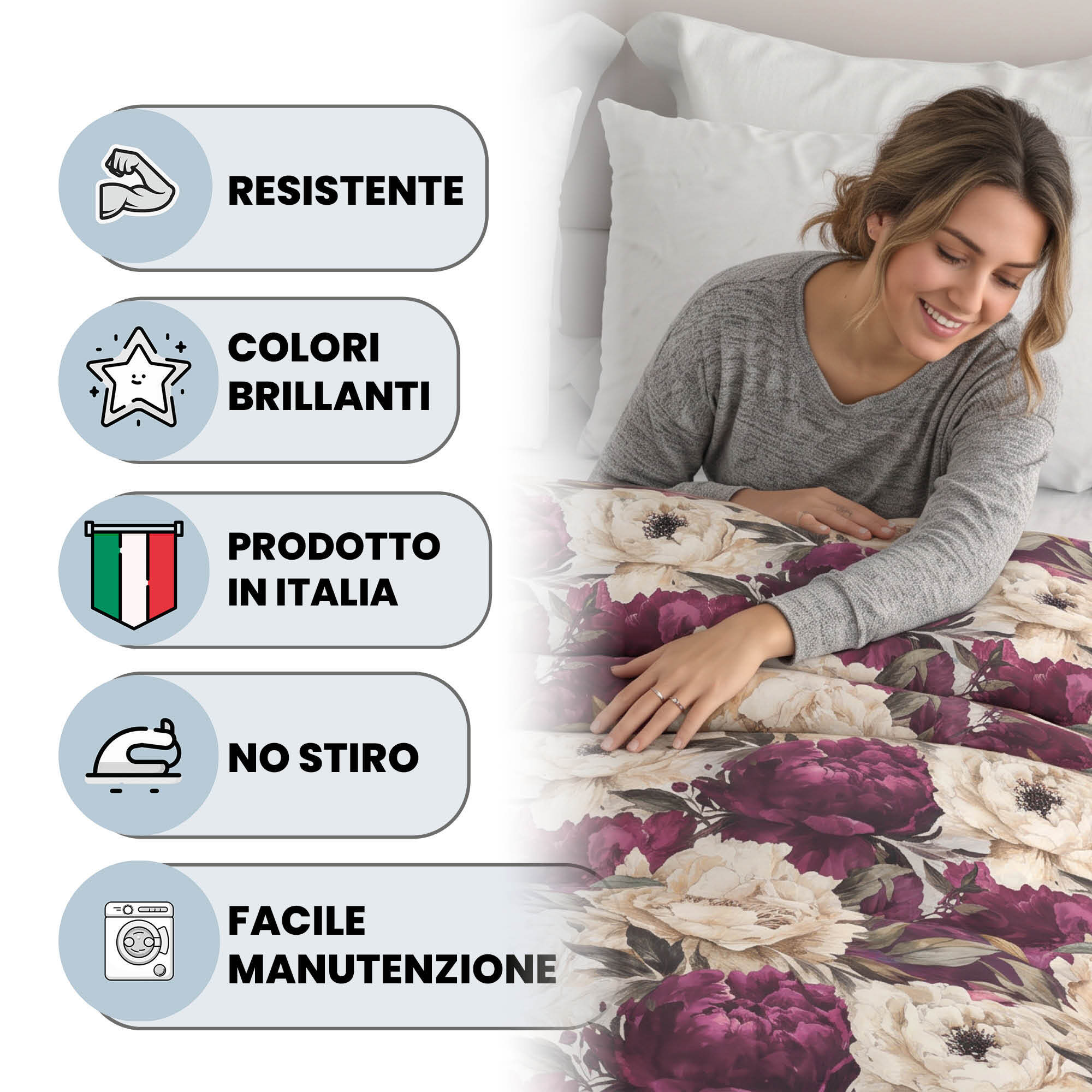 TRAPUNTA INVERNALE INFINITY - 300gr - 100% Microfibra - Made in Italy