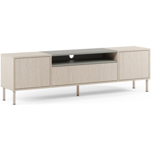 Meuble TV 3 portes bicolore - AMOS