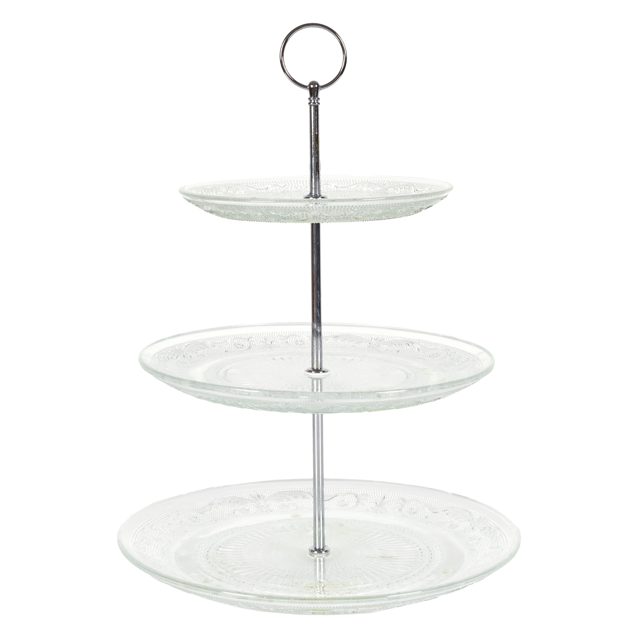 Plateau A Gateaux En Verre 3 Etages
