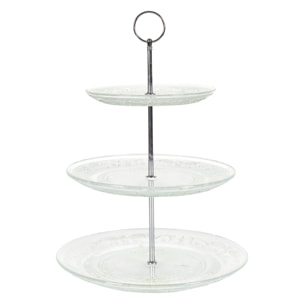 Plateau A Gateaux En Verre 3 Etages