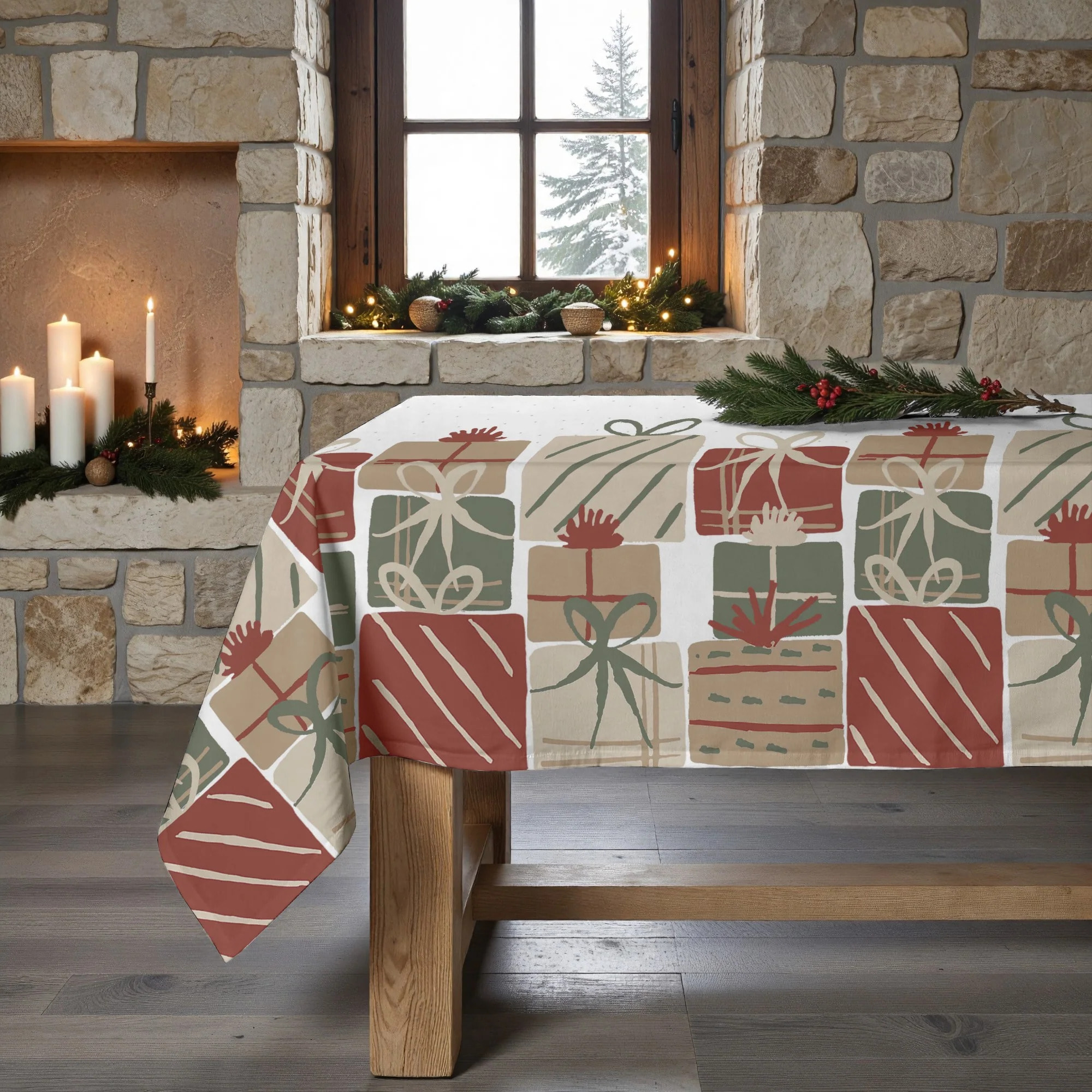 Nappe en résine Anti-tâches Christmas Present