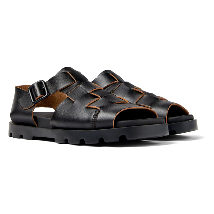 Sandalias Brutus - cuero - negro
