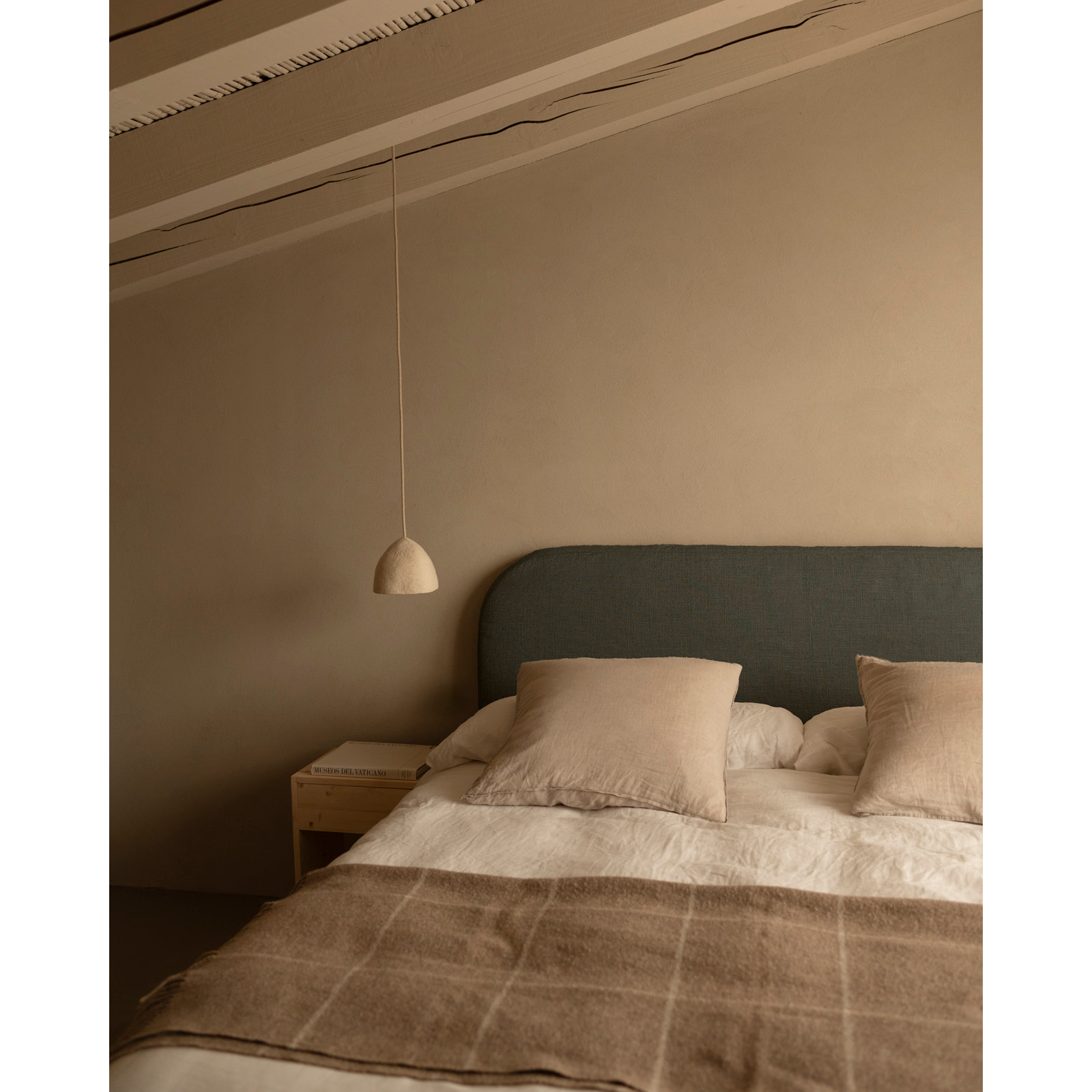 Housse de tête de lit en lin bleu en différentes tailles