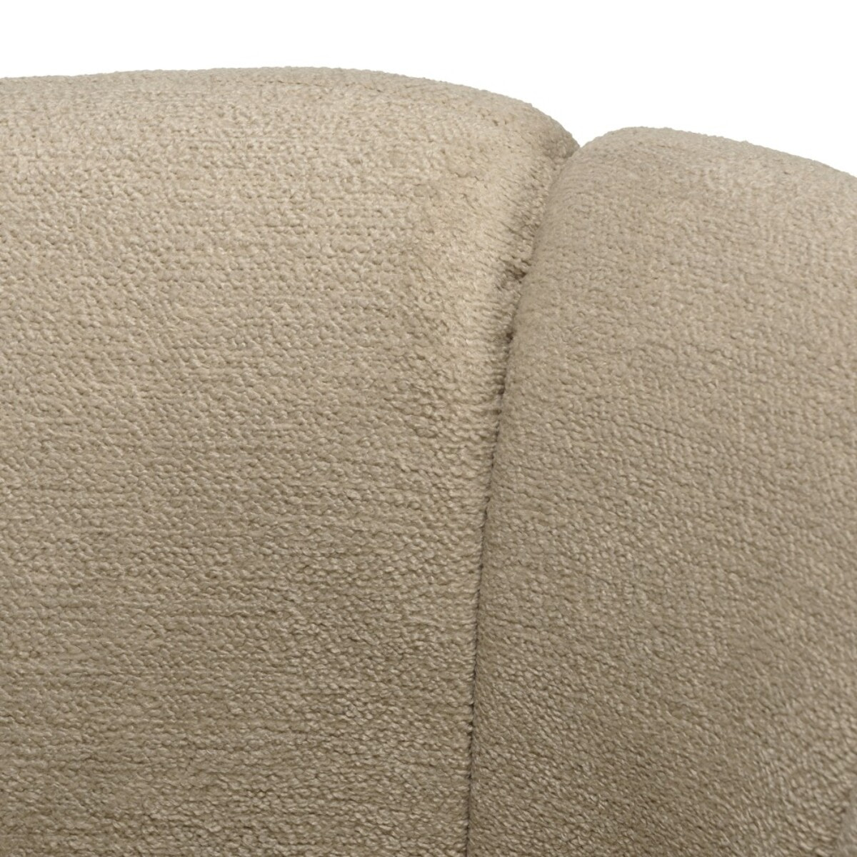 AGATHE - Fauteuil rembourré en tissu beige