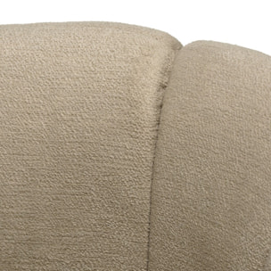 AGATHE - Fauteuil rembourré en tissu beige