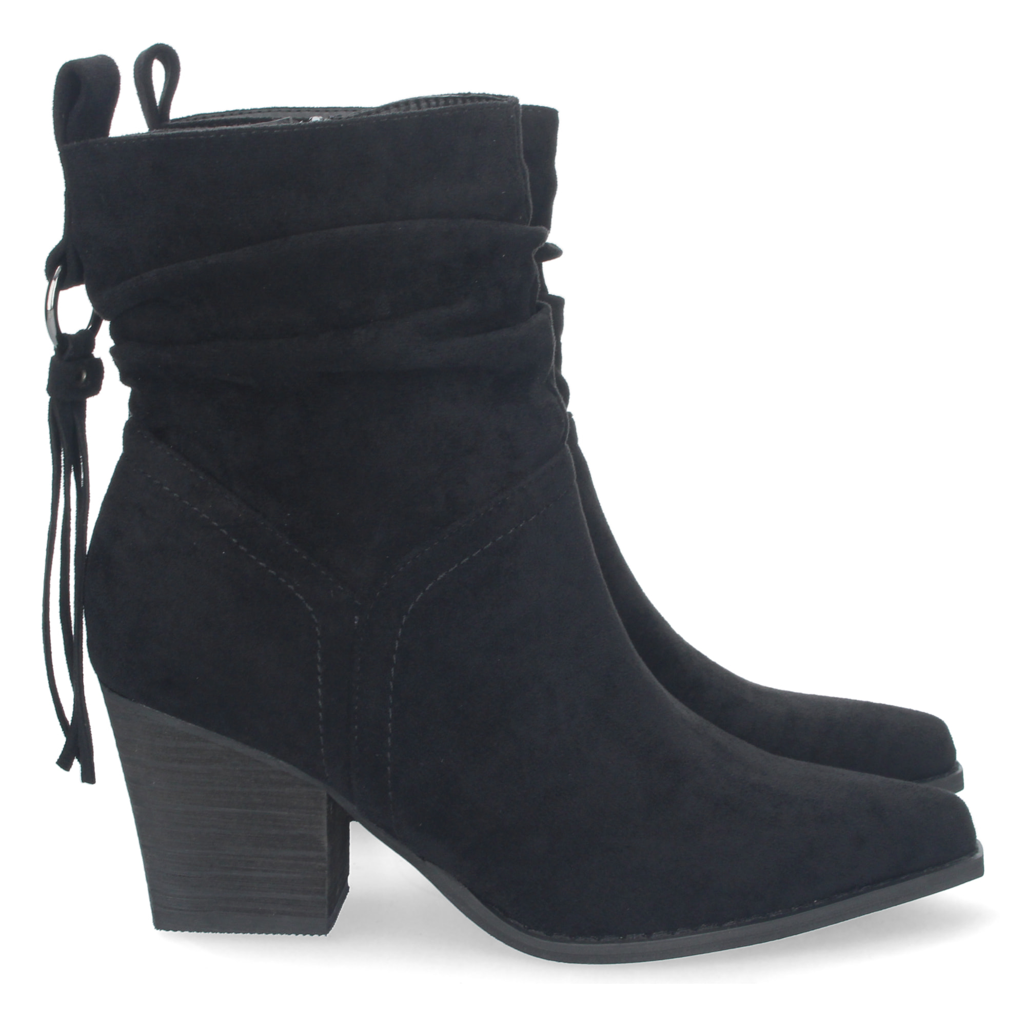 Botin de Tacon con Flecos y Cremallera