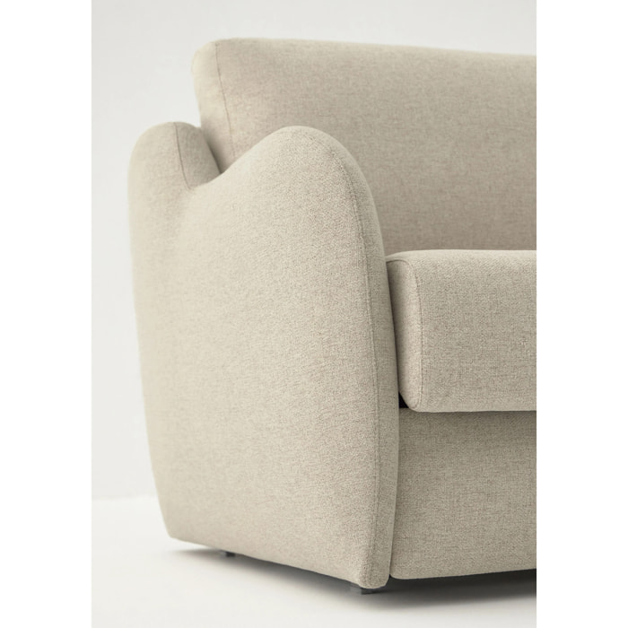 Sofá Cama Basic - Apertura Estilo Italiano - Colchón Matrimonio 140x195 - Tejido Anti-Manchas - 2 Cojines Función Almohada incluídos - 5 Años de Garantía