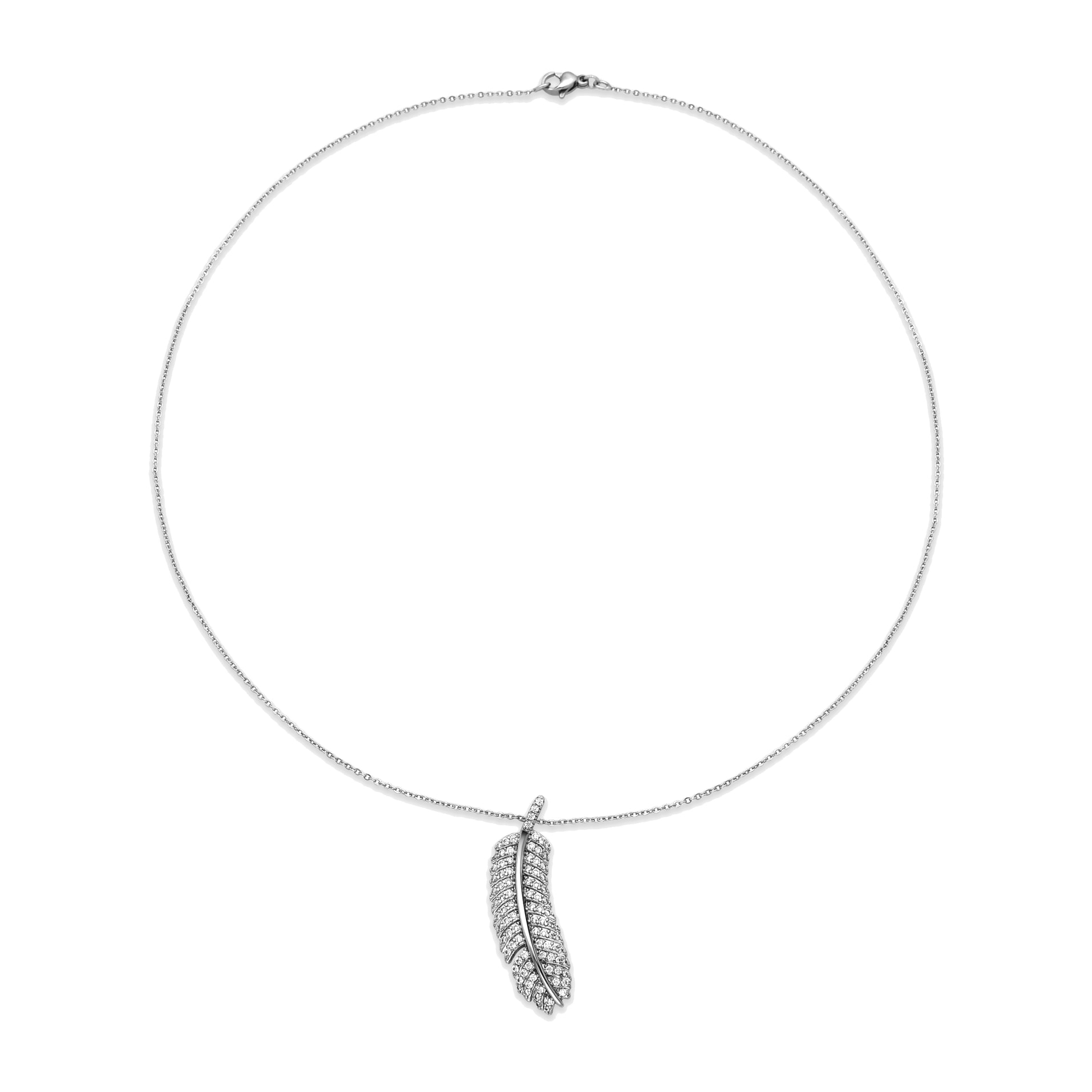 Collar con Circonita Brillante acabado plata