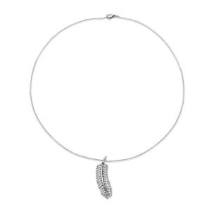 Collar con Circonita Brillante acabado plata