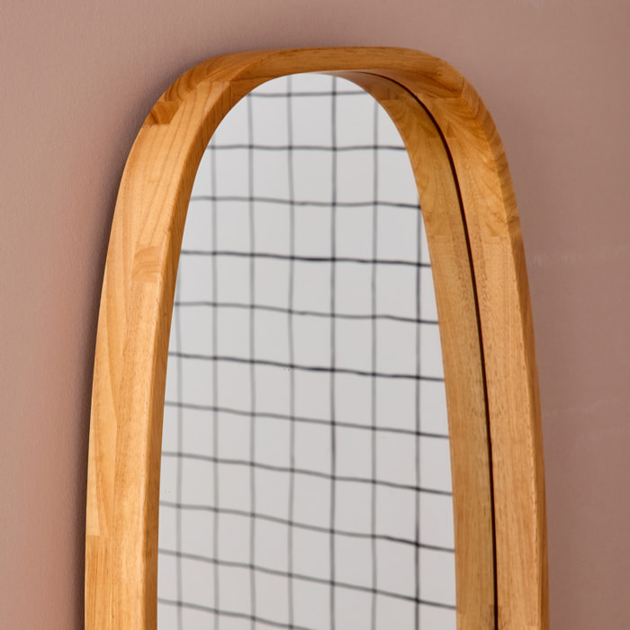 Miroir rectangulaire bois d'hévéa JAMIE