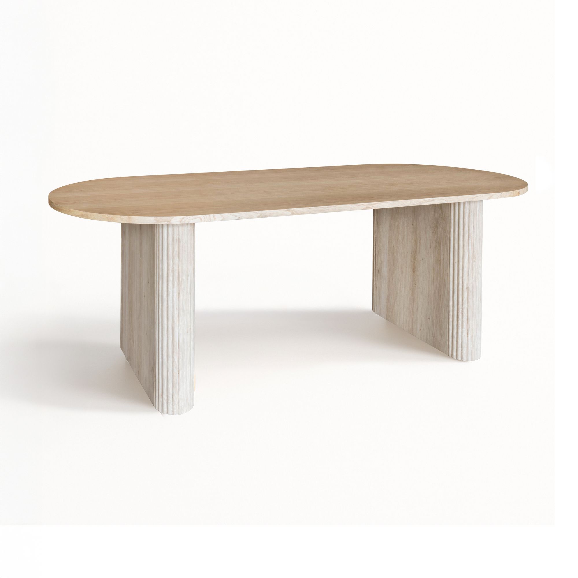 Table ovale en bois clair 220cm QUITO