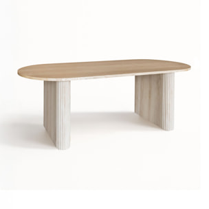 Table ovale en bois clair 220cm QUITO