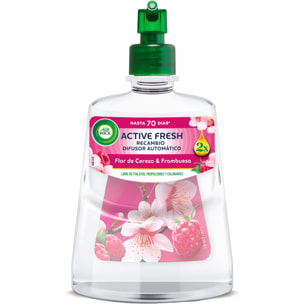 Air Wick Active Fresh Spray Automatico Sin Aerosol - Ambientador para casa con aroma a Flor de Cerezo y Frambuesa - Recambio