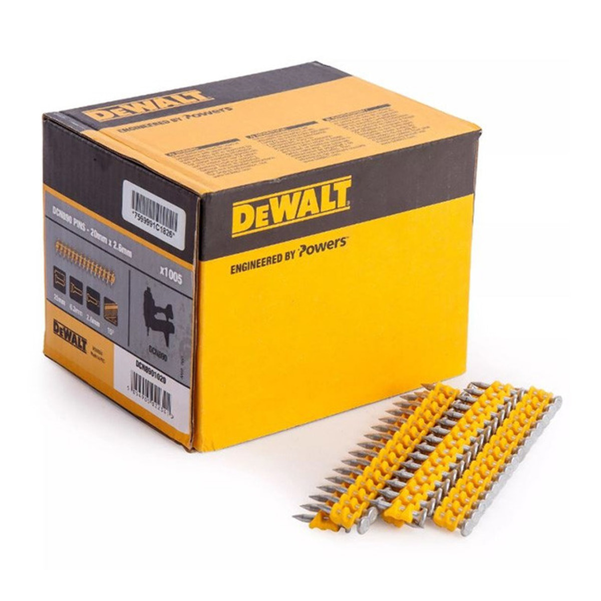 Boîte de 1005 pointes béton standard pour cloueur 2.6x35MM - DEWALT - DCN8901035