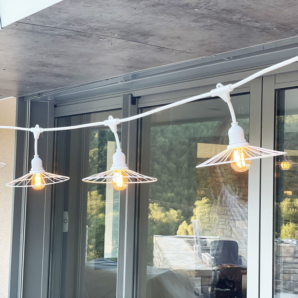 Guirlande connectable CHIC CAGE Blanc 10 ampoules E27 6M