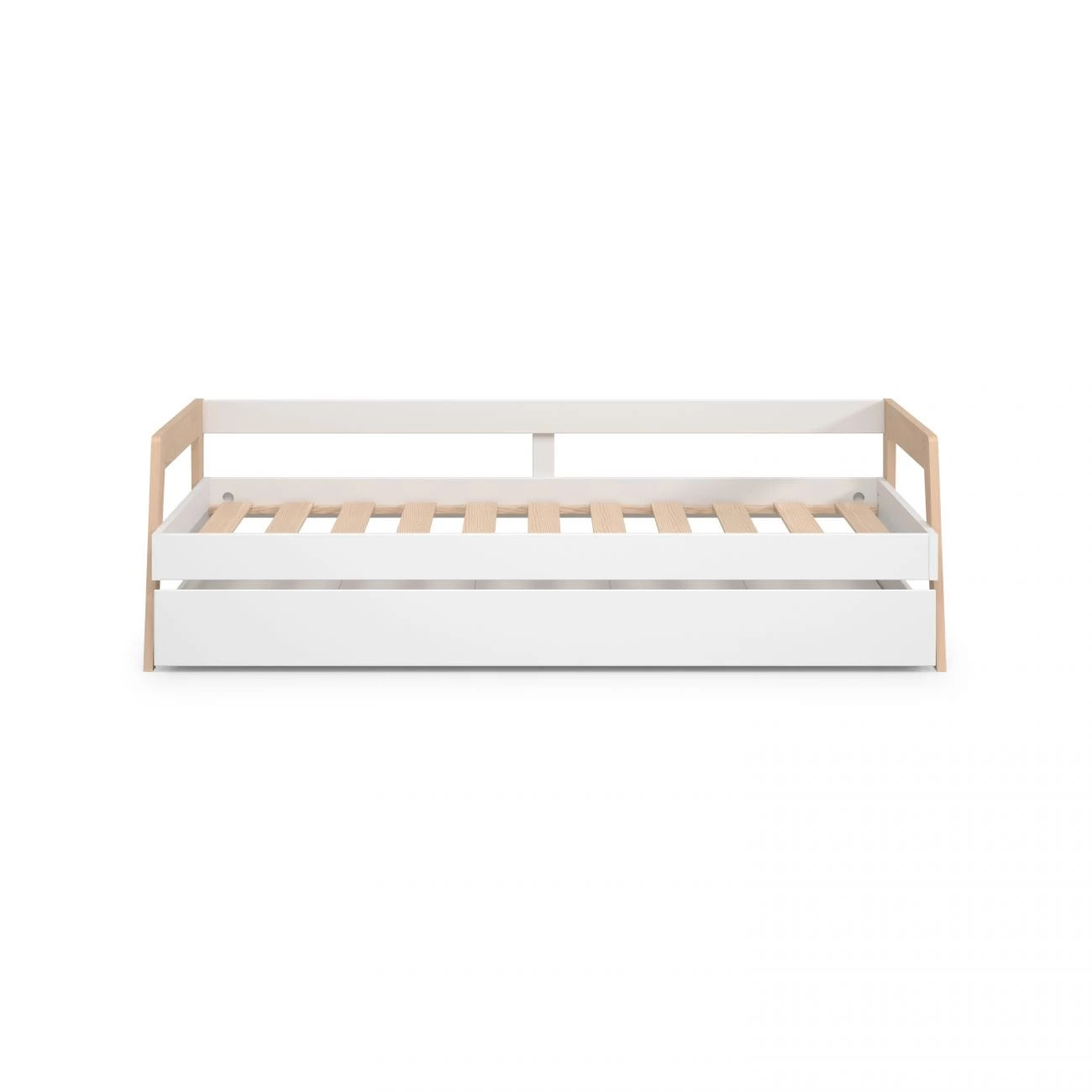 Cama doble juvenil Misty Haze Blanco - Oak Soft