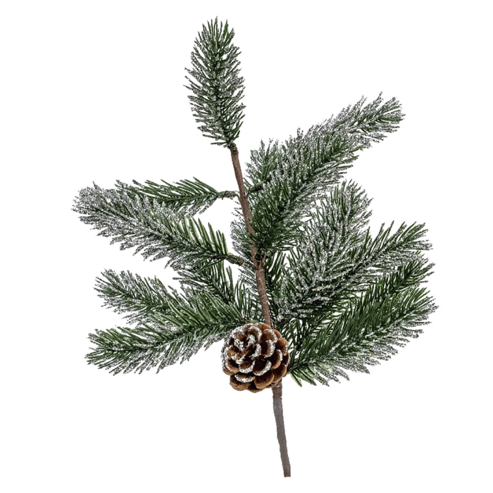 DAM  Decorazione natalizia. Disegno del ramo di pino. 10x5x40 cm. Colore verde