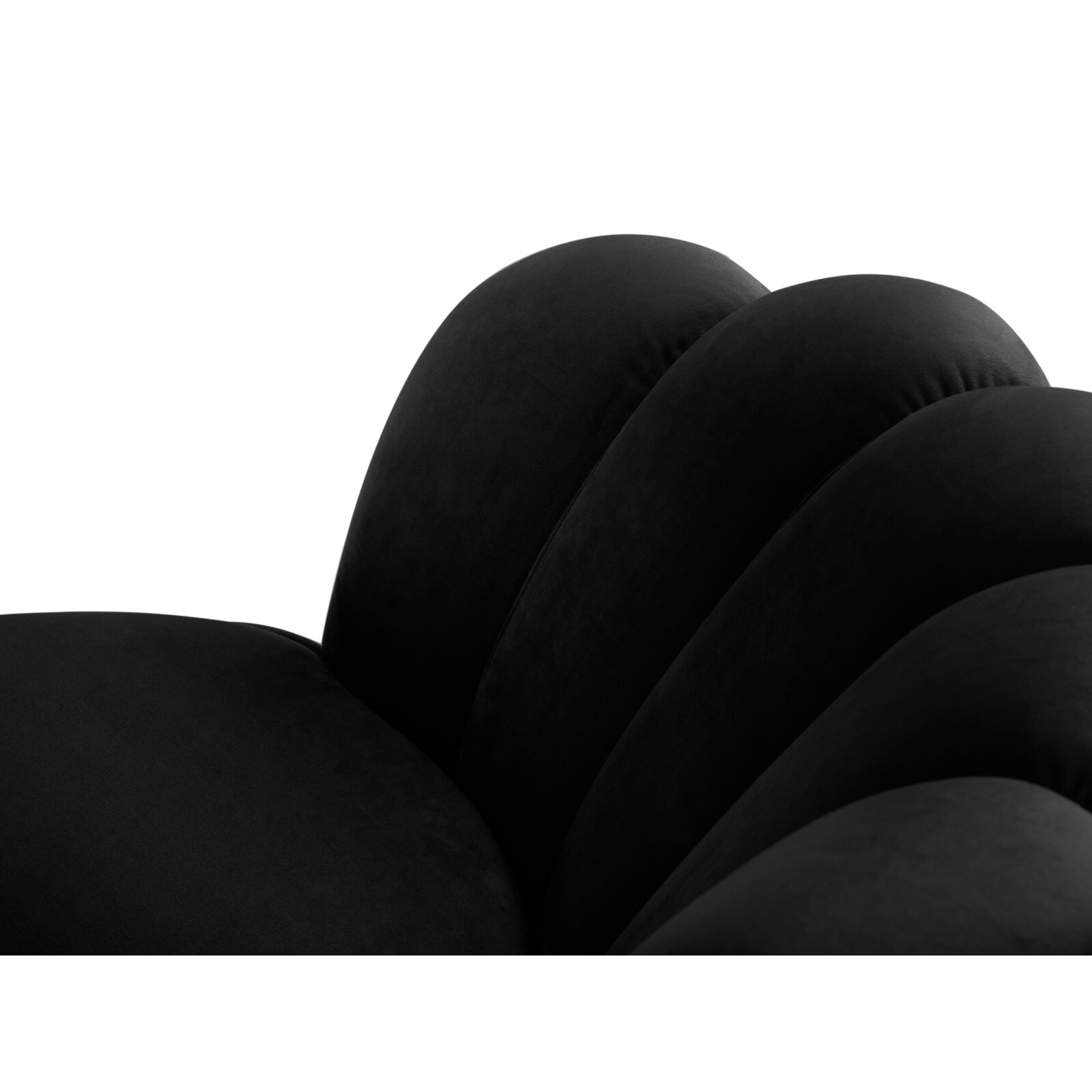 Fauteuil "Kingston" en velours noir