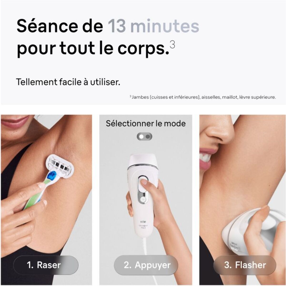 Epilateur lumière pulsée BRAUN IPL PL3122 Silk expert pro 3