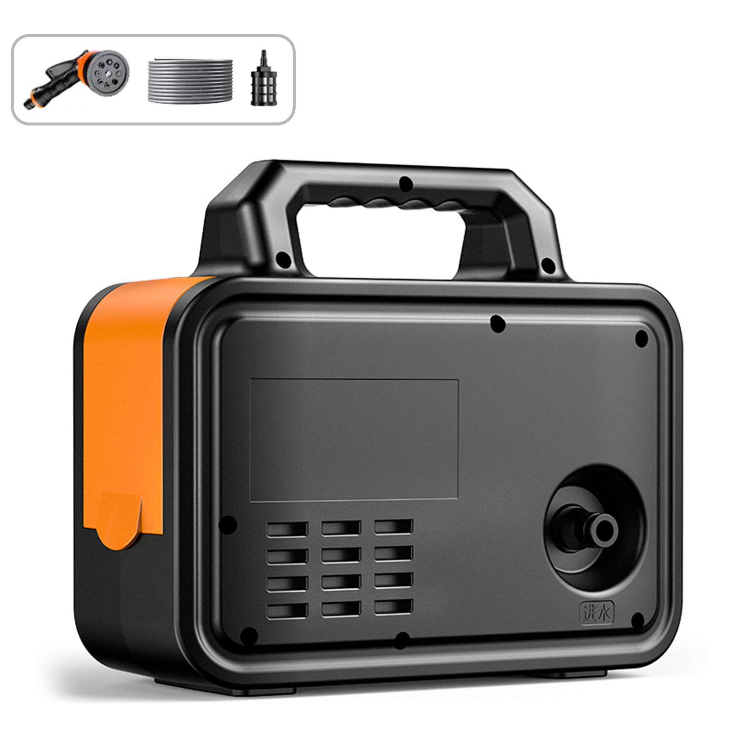 Bomba de agua con presión de 6 bares y una potencia 120W.