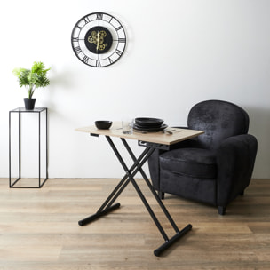 Table Basse - HOME DECO FACTORY - Remontable - Design - Marron et noir