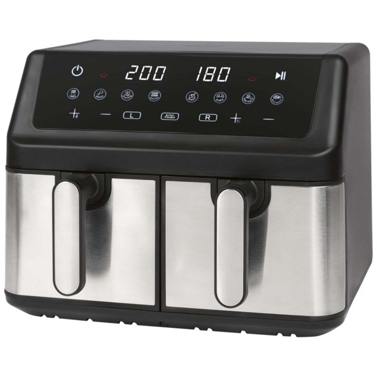 Friteuse à air chaud Air fryer double panier 9L Inox Proficook PC-FR1296H-Inox
