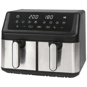 Friteuse à air chaud Air fryer double panier 9L Inox Proficook PC-FR1296H-Inox