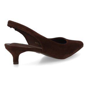 Zapato mujer slingback tacón bajo elegante