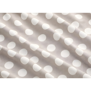 Parure Copripiumino 100% Cotone Made In Italy Disegno Pois Beige