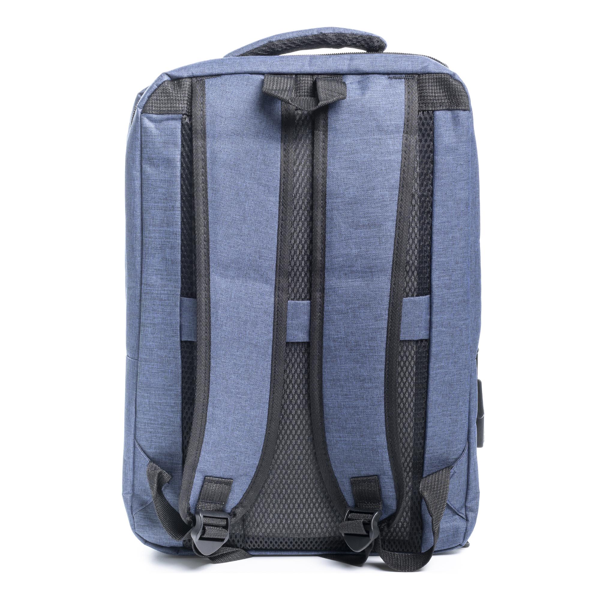 Mochila cabina multi compartimento, porta Laptop 17''. Adaptable a Trolley. Toma USB externa oculta.