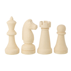 J-Line Pièce D'échecs - polyrésine - beige - large - 4 pièces