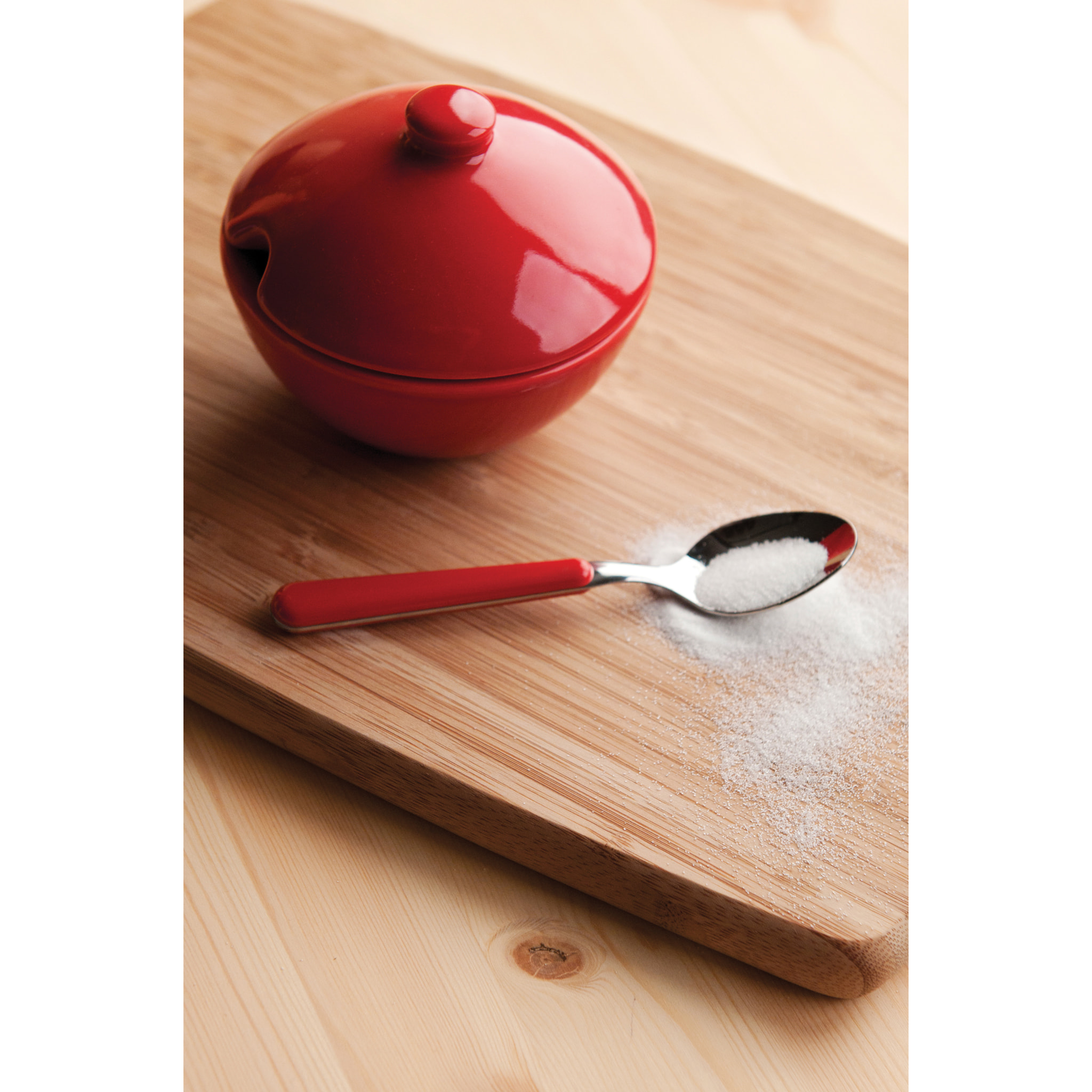 Excelsa lot de 24 couverts Trendy acier 19,5x2x2 cm rouge
