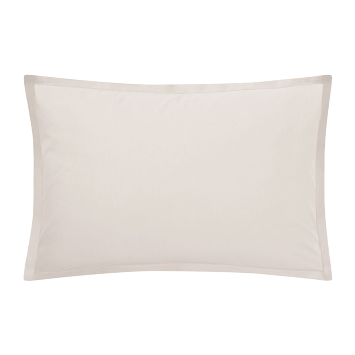 Taie d'oreiller unie en coton, Made in France, TOUT DOUX , Beige crème
