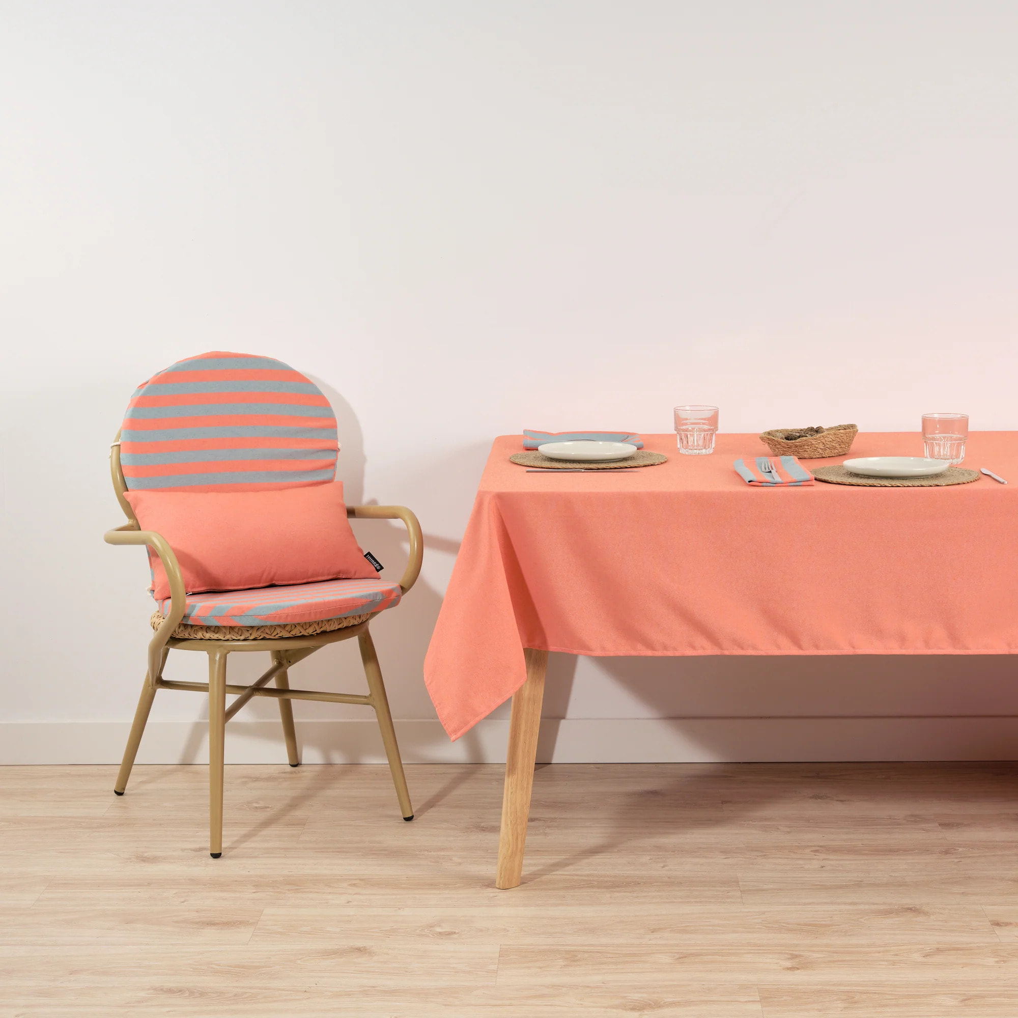 Nappe en tissu jacquard Maglia uni Orange