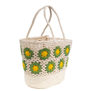 Belbo Bolso de hombro Mujer. Fabricaco en algodón tejido artesanal a mano.