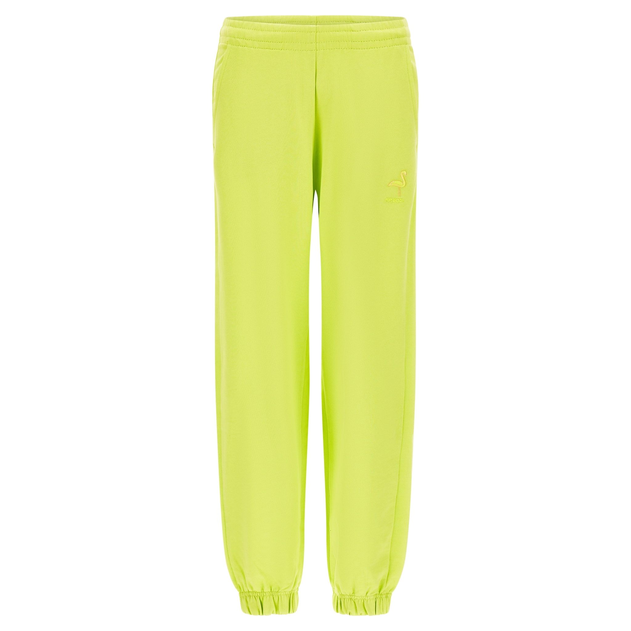 Joggers in felpa leggera con patch fenicottero in tono