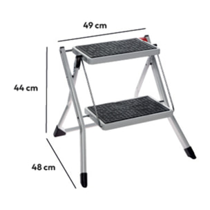 Marchepied métal 2 marches