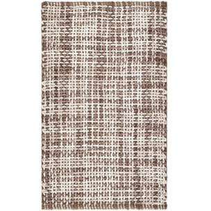 Parure tappetini bagno CRAZY TORTORA in microfibra misto cotone, morbido antiscivolo lavabile in lavatrice