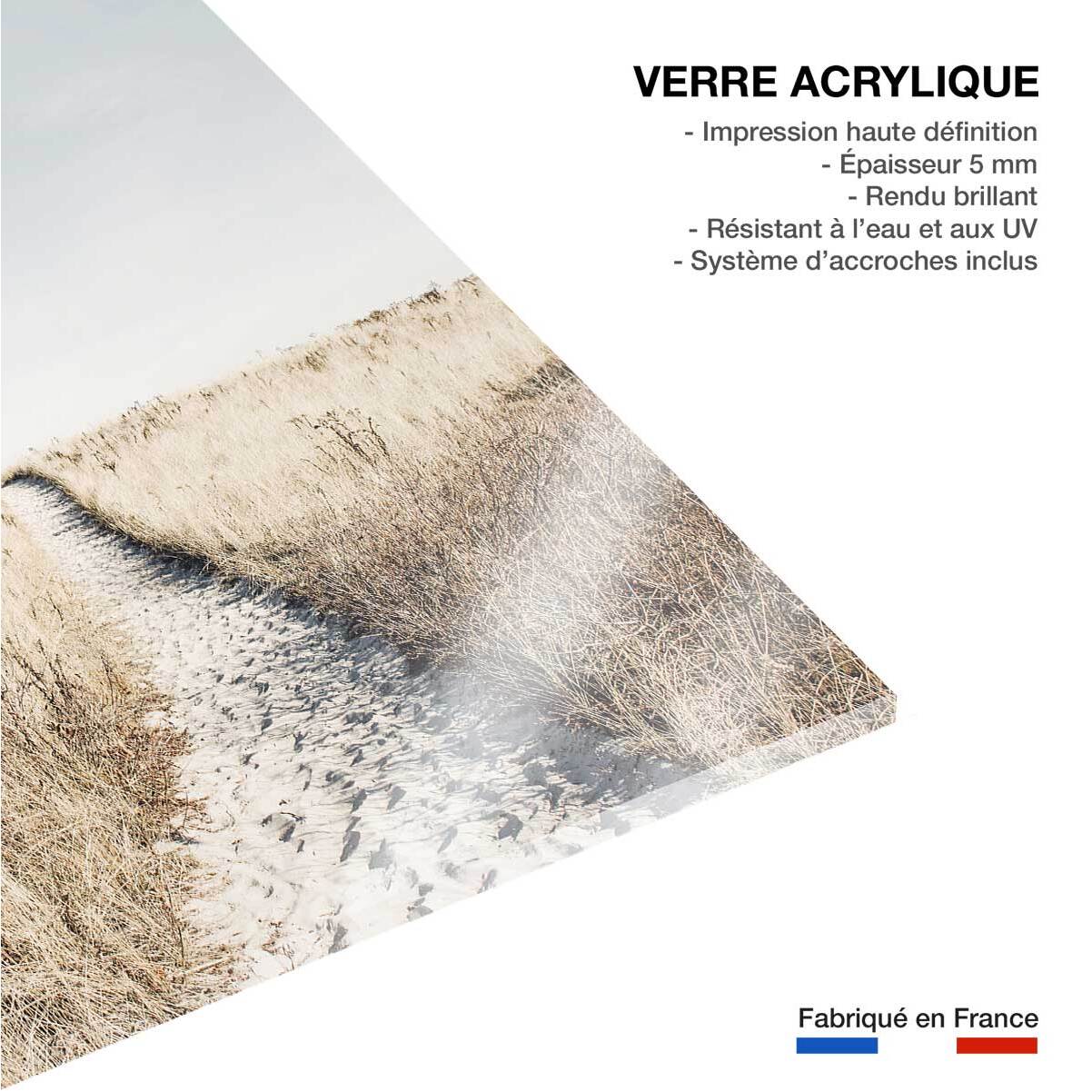 Tableau mer chemin dans la dune  Tableau plexiglas