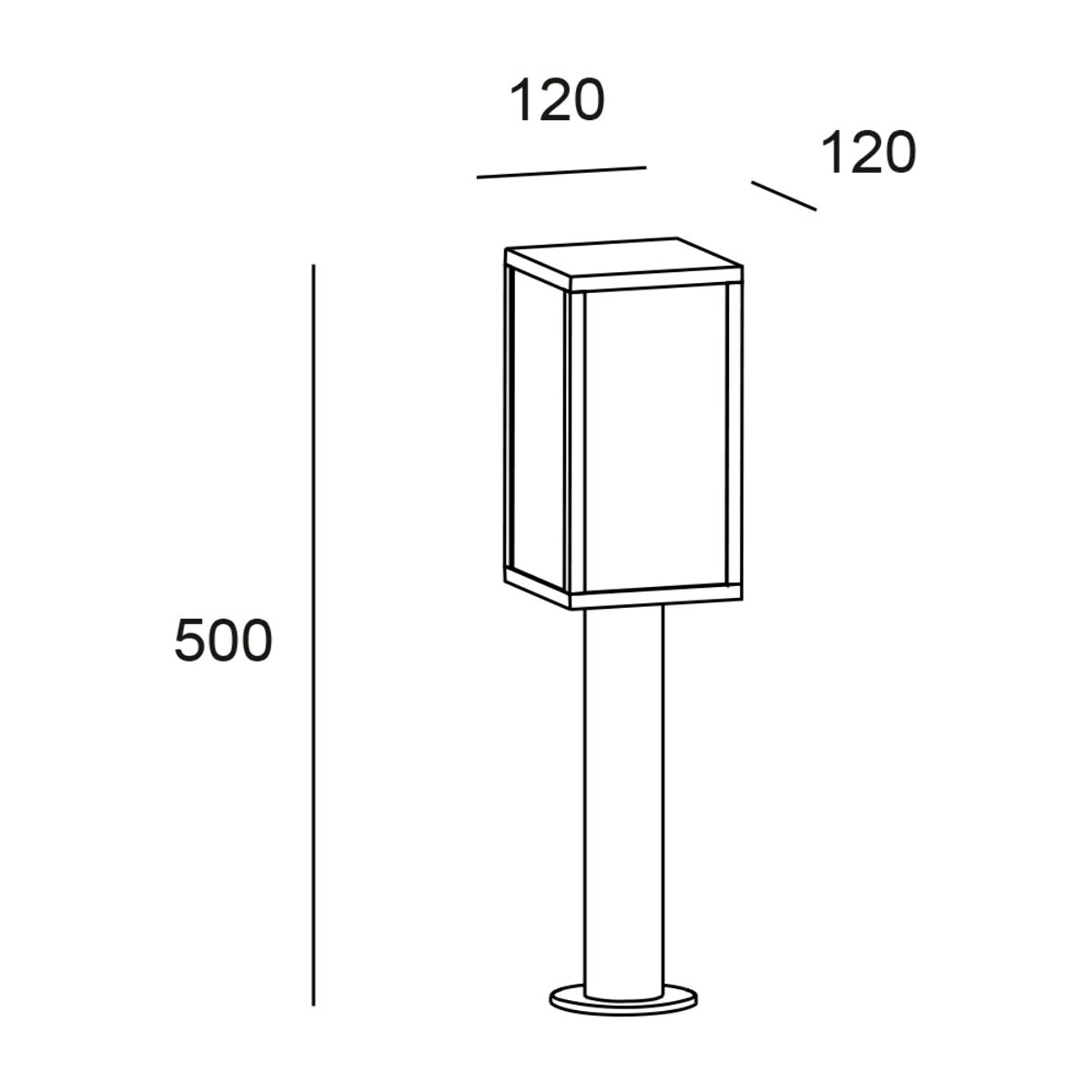 Forlight Baliza Ip44 Pristol E27 15W