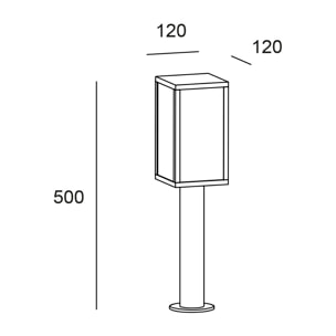 Forlight Baliza Ip44 Pristol E27 15W