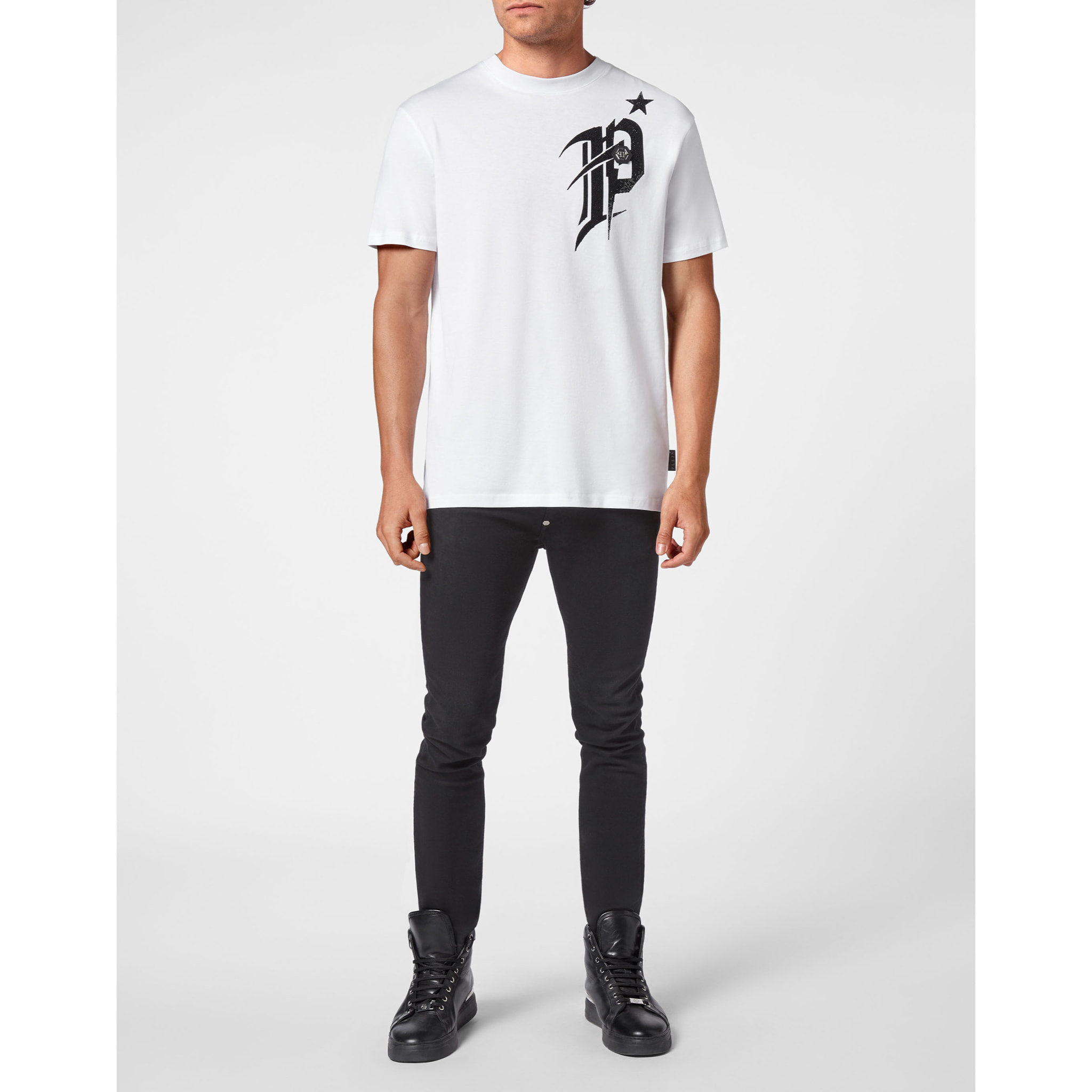 PHILIPP PLEIN T-Shirt Round Neck GOTHIC PLEIN