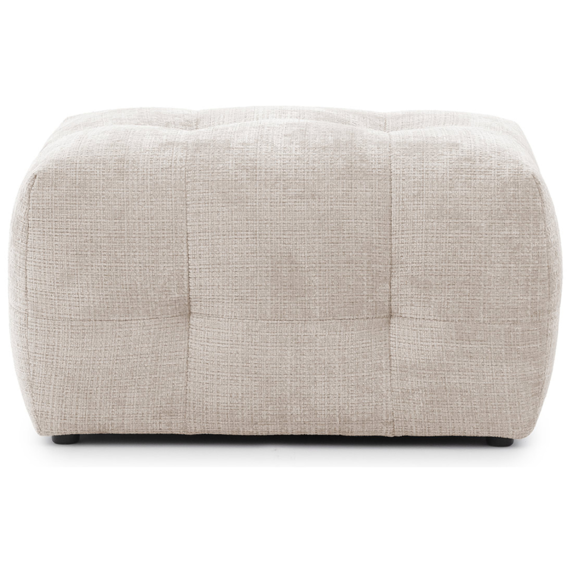 Diane - pouf en velours texturé - Beige