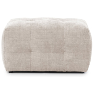 Diane - pouf en velours texturé - Beige