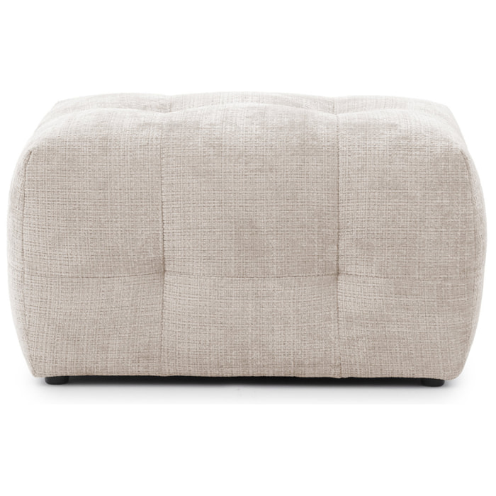 Diane - pouf en velours texturé - Beige