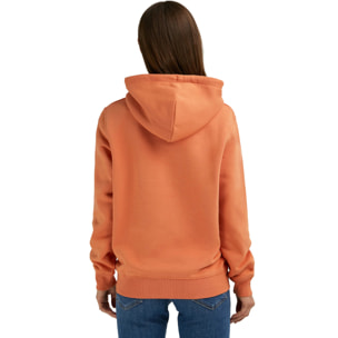 Sudadera Unisex Color Naranja Con Capucha y Logo D.Franklin negro