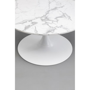 Table basse Schickeria effet marbre blanc 80cm Kare Design