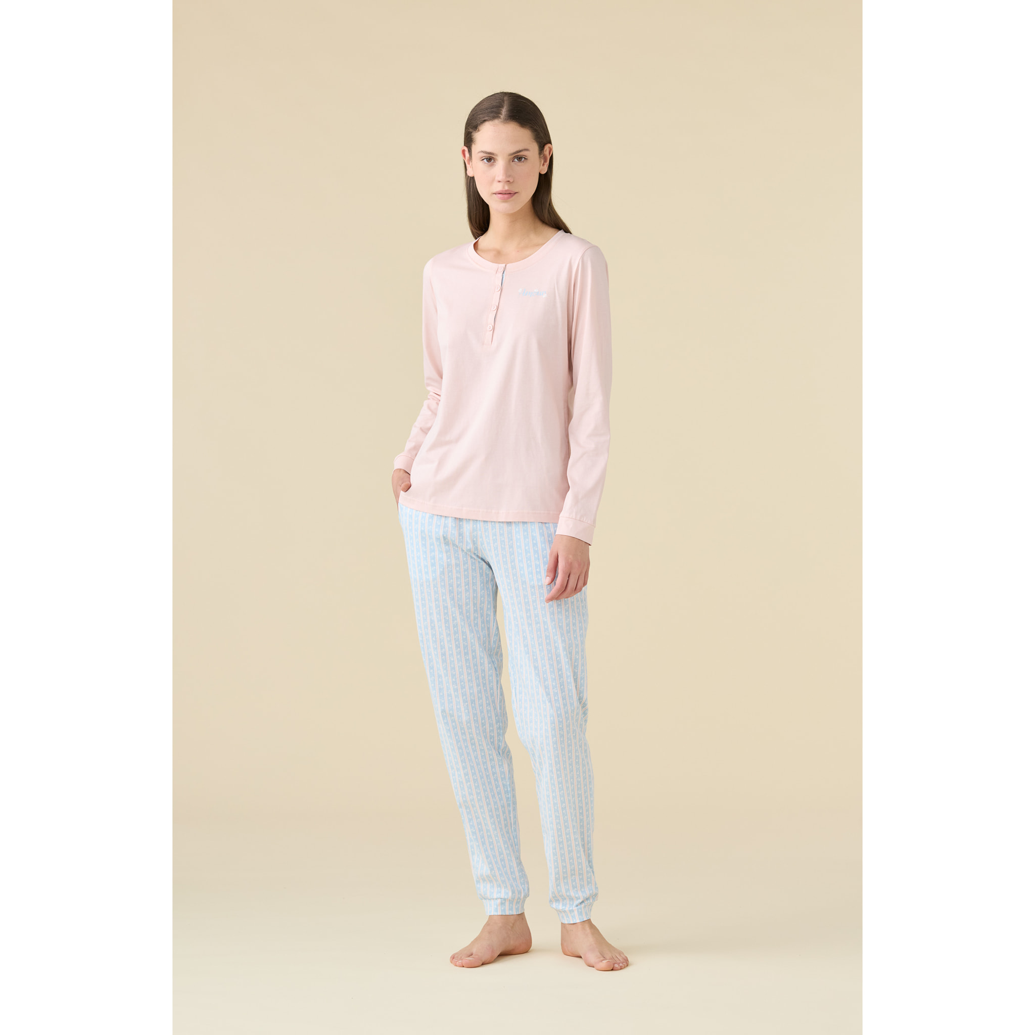 Pigiama donna estivo in cotone articolo romantic. Noidinotte