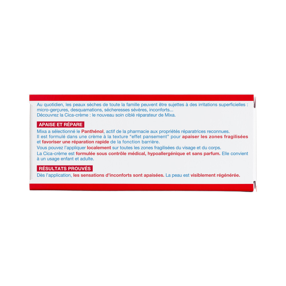 Lot de 6 - Mixa Cica-Crème Réparatrice Zones Fragilisées 50ml